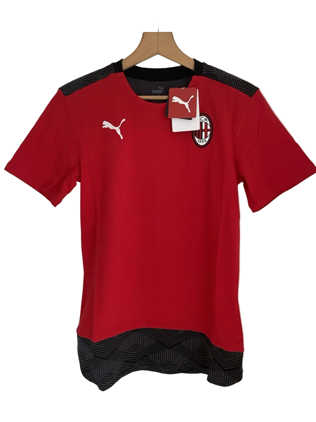 AC Milan Puma T-Shirt – Tango Red / Puma Black – Medium
